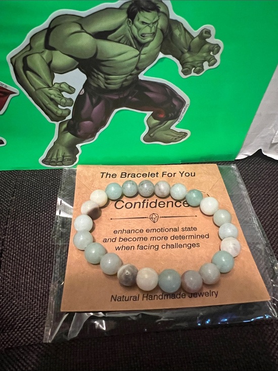 Confidence Bead bracelet Jewelry - #2525**Confidence Amazonite Beaded Stretch Bracelet - Natural Handmade Jewelry